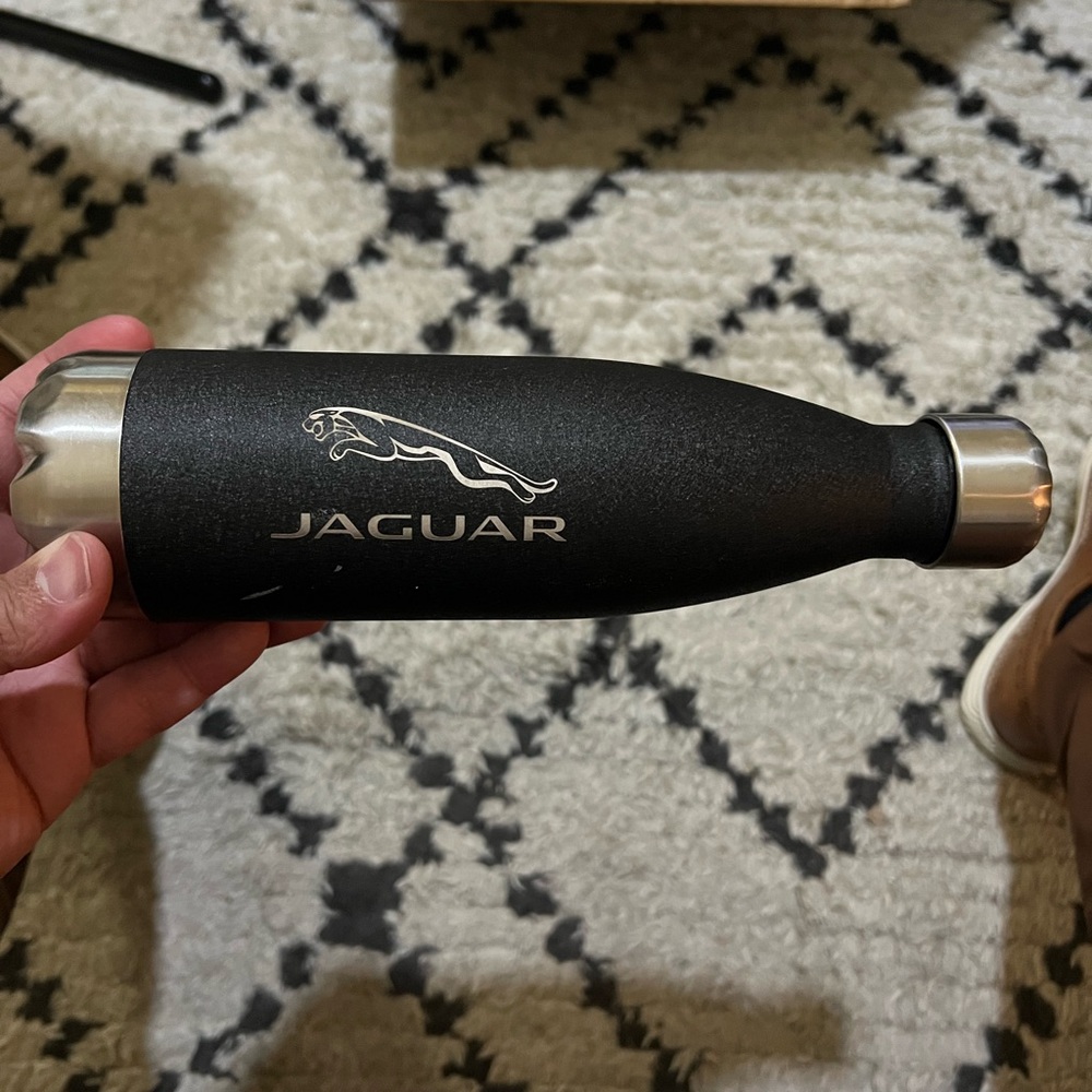 Jaguar Black and Silver Water Bottle
